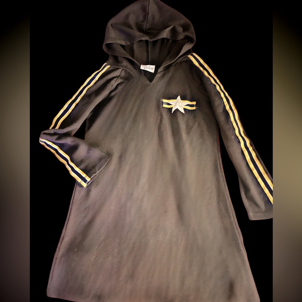 Random Hearts Hoodie Military Dress